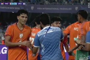 啊❓️❓️❓️印度vs乌拉圭进球...亚洲国家基本都在进步啊
